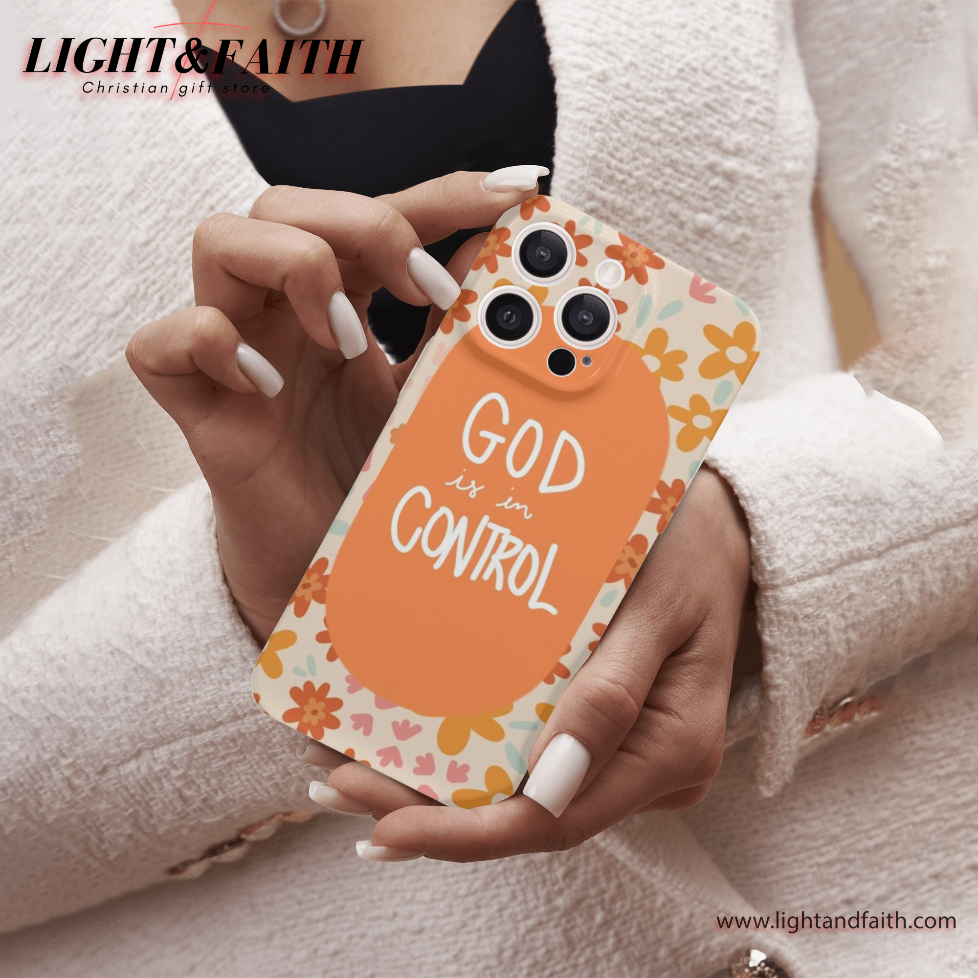 God is In Control Phone Case, Christian Phone Case, Bible Verse Phone Case, Religious Gift, PCLAF04